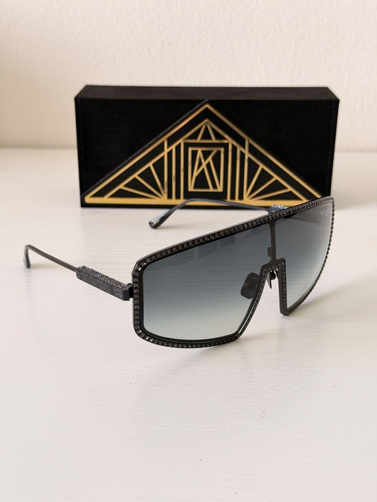 New Anna Karin Karlsson Sunglasses Black Shady Luv 2.0 Limited Edition Authentic main image 6